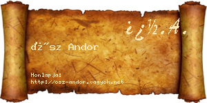 Ősz Andor névjegykártya